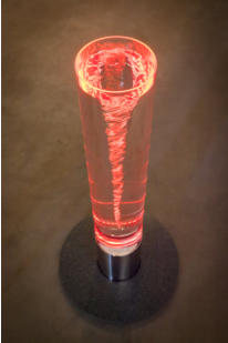 Wasser-Wirbel-Licht-Sule SPIRIT VITALIZER 1200 CC  rot / auch: Wassersule, Wasserlichtsule, Lichtsule, Farblichtsule, Wirbel, Wirbler, Wasserwirbel, Luftsprudelsule, Sprudelsule, Sprudellampe, Wasserlampe, Farblichtlampe, Brunnen, Zimmerbrunnen