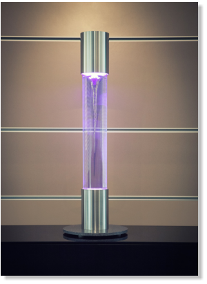 Wasserwirbel-Lichtsule SPIRIT VITALIZER 800 CC - auch: Wassersule, Wasserlichtsule, Lichtsule, Farblichtsule, Wasserwirbel, Wirbelsule, Sprudelsule, Sprudellampe, Wasserlampe, Lampe, Farblichtlampe, Vortex, Tornado, Wirbel, Zimmerbrunnen, Regenboge
