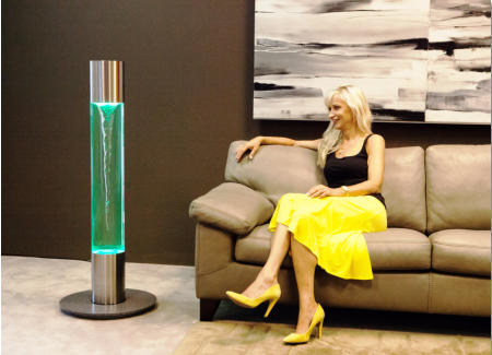 Wasser-Wirbel-Licht-Sule SPIRIT VITALIZER 1200 CC mit sprbaren und nachweisbar positiven energetischen Wirkungen - auch: Wassersule, Wasserlichtsule, Lichstule, Farblichtsule, Wasserwirbel, Wirbler, Sprudelsule, Sprudellampe, Farblichtlampe