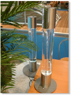 Wassersulen SPIRIT VITALIZER 1200 und 800 auf einer Messe
