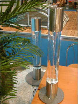 Wassersulen SPIRIT VITALIZER 1200 und 800 auf einer Messe